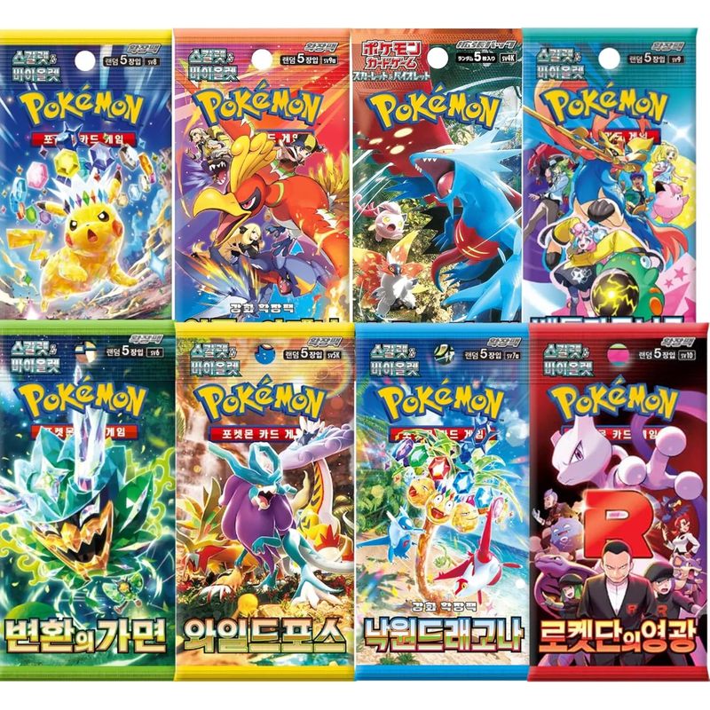 Trading Card Booster Korean Pokémon Bundle Packs Random Selection with 4 Packs - product gallery image 2