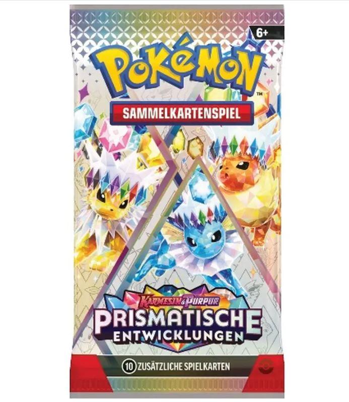 Trading Card Booster Pokémon Prismatic Evolution German Edition with 10 Cards - product gallery image 2