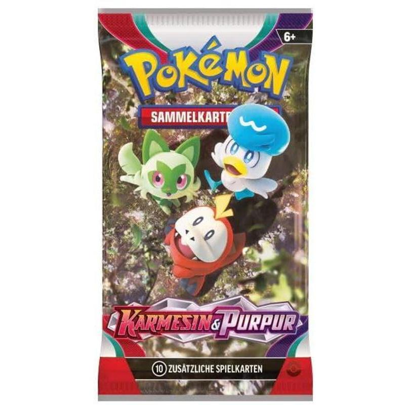 Trading Card Booster Pokémon Scarlet Violet Crimson Purple German with 10 Cards - product gallery image 2