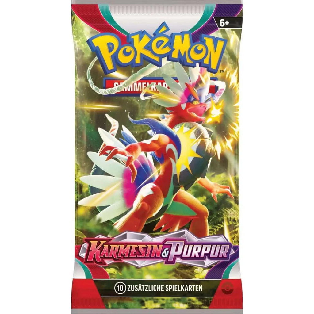Trading Card Booster Pokémon Scarlet Violet Crimson Purple German with 10 Cards - product gallery image 3