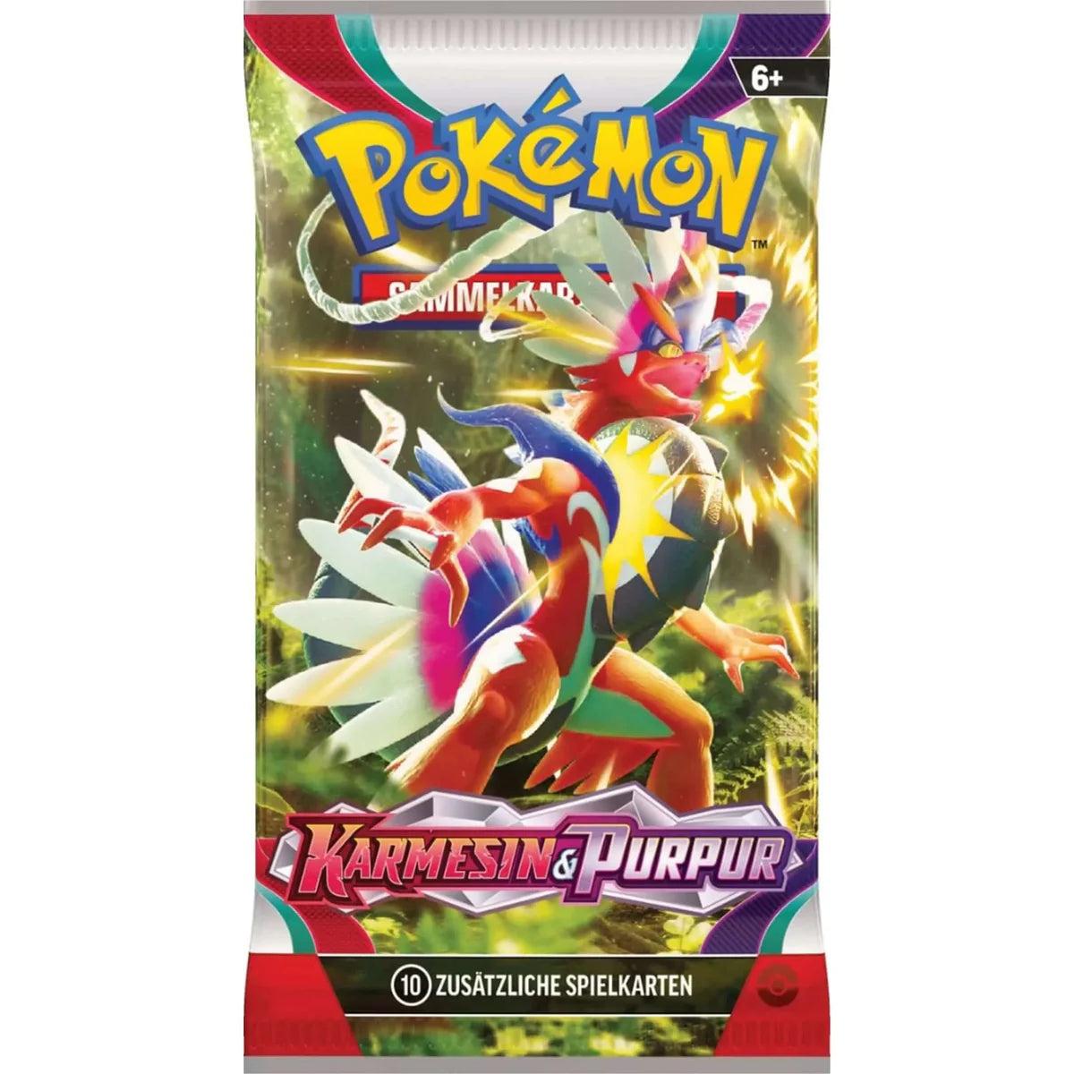 Trading Card Booster Pokémon Scarlet Violet Crimson Purple German with 10 Cards - product gallery image 3