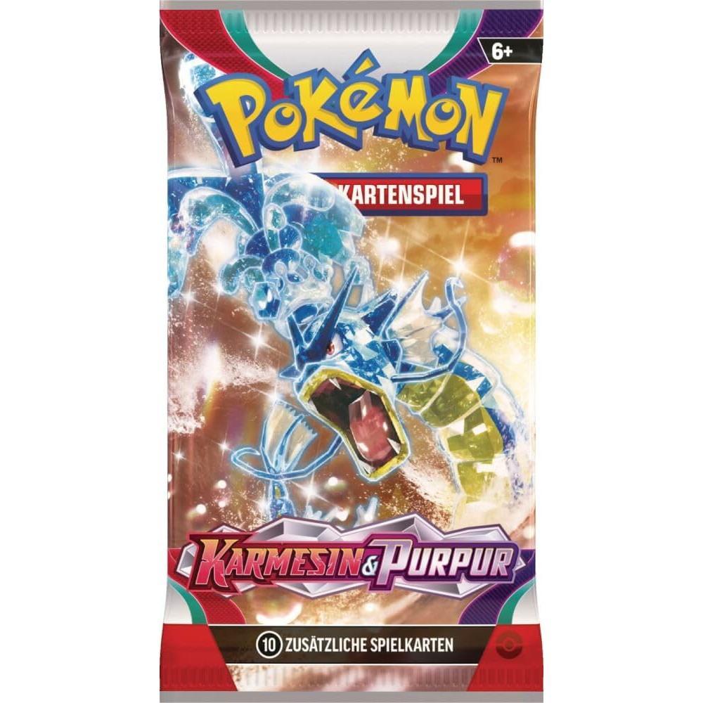 Trading Card Booster Pokémon Scarlet Violet Crimson Purple German with 10 Cards