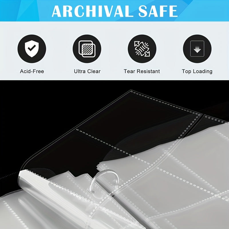 Trading Cards 400-Pocket Card Binder Album Zipper Durable with Waterproof, Leather - product gallery image 6
