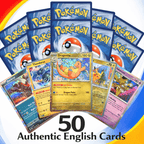 Trading Cards Authentic Pokémon Bundle Official English with EN, 50 cards - product gallery image 6