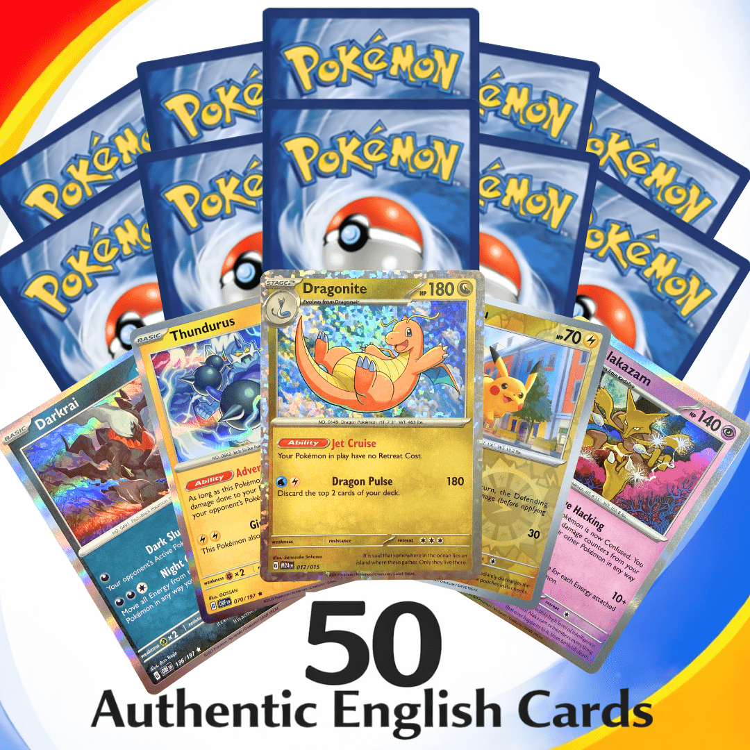 Trading Cards Authentic Pokémon Bundle Official English with EN, 50 cards - product gallery image 6
