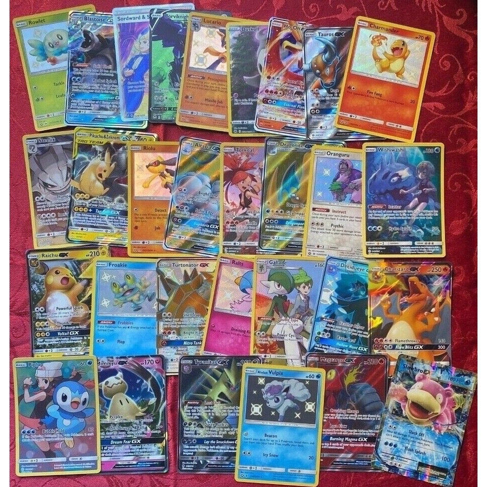 Trading Cards Holographic Pokémon Bundle Ultra Rare with 1