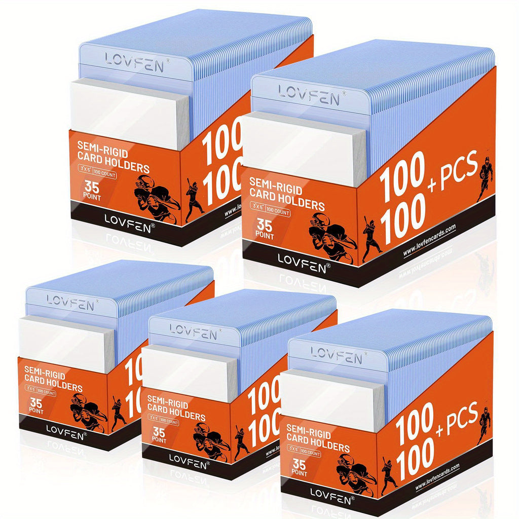 Trading Cards Semi-Rigid Card Protectors Card Sleeves Bundle with 500 Card