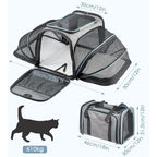 Travel Bag Airline Approved Expandable Soft Cat Carrier with Foldable