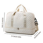 Travel Bag Large Foldable Shoe Compartment 51x25x35cm with Wheels - product gallery image 3