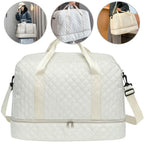 Travel Bag Large Foldable Shoe Compartment 51x25x35cm with Wheels