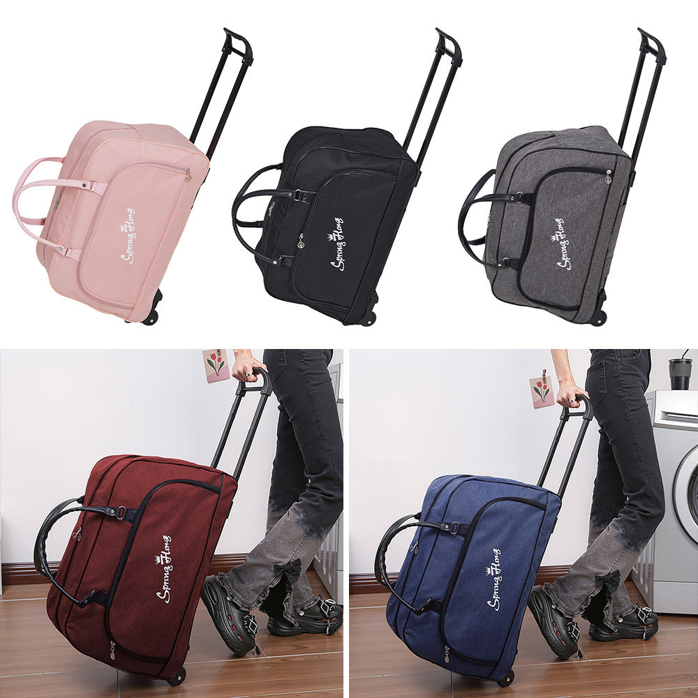 Travel Bag Large Wheeled Duffel Foldable Rolling Holdall with Space-Saving - product gallery image 14