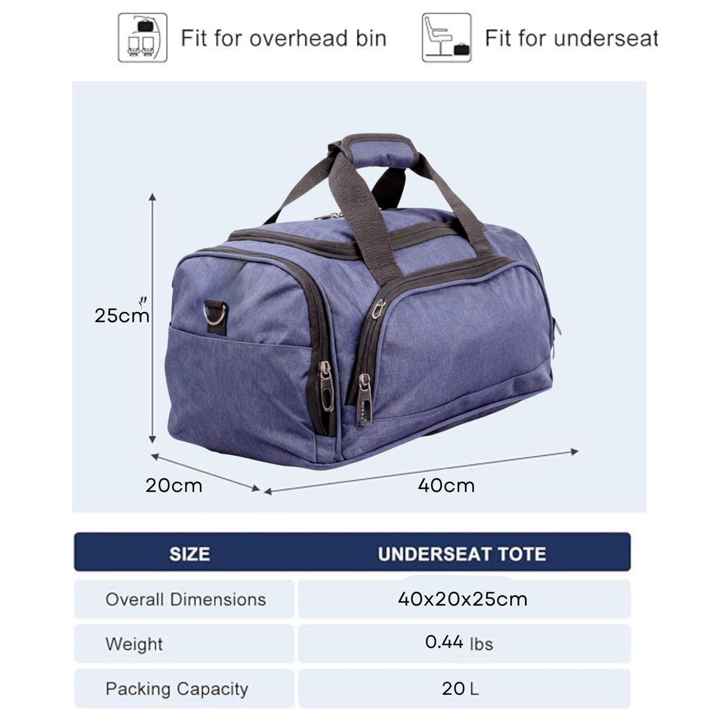 Travel Bag Underseat Cabin 40x20x25 Ultra Lightweight with Water-Resistant, Lockable - product gallery image 5