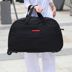Travel Bag Wheeled Rolling Duffel Lightweight Foldable with Adjustable Height - product gallery image 6