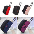 Travel Bag Wheeled Rolling Duffel Lightweight Foldable with Adjustable Height