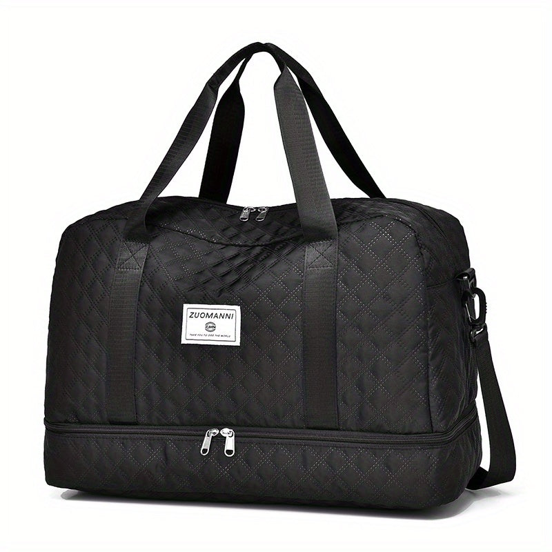 Travel Bag Women's Gym Large Weekend Holdall Ultra with Foldable - Black option