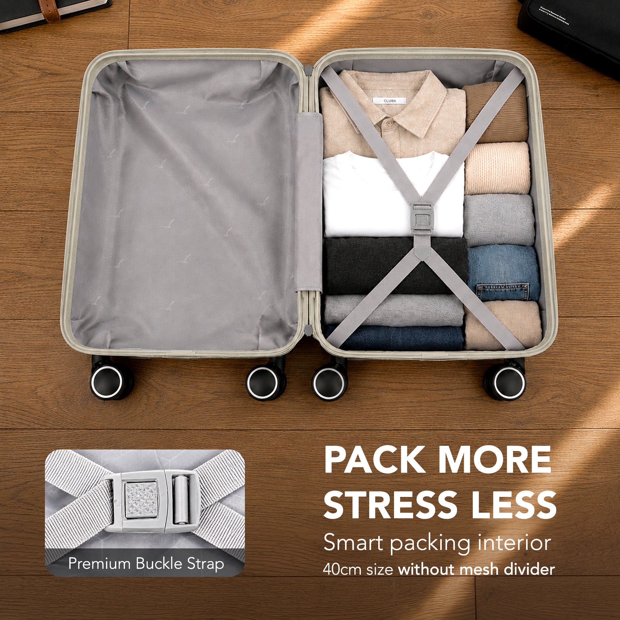Travel Luggage with Spinner Wheels, 40x30x20cm - product gallery image 10