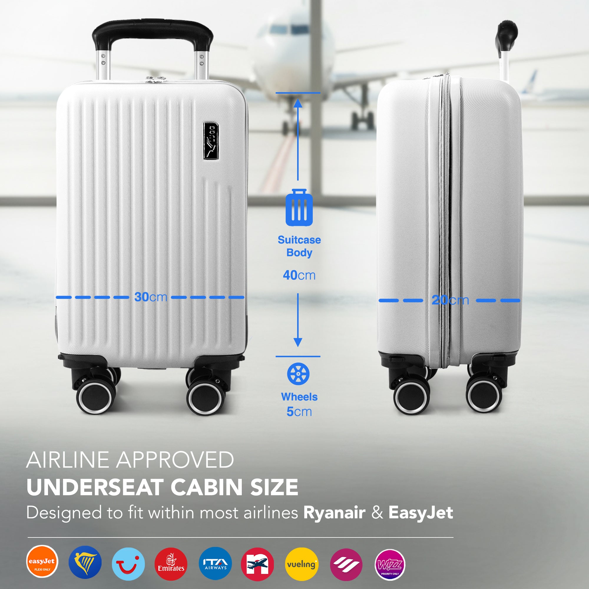 Travel Luggage with Spinner Wheels, 40x30x20cm - product gallery image 14
