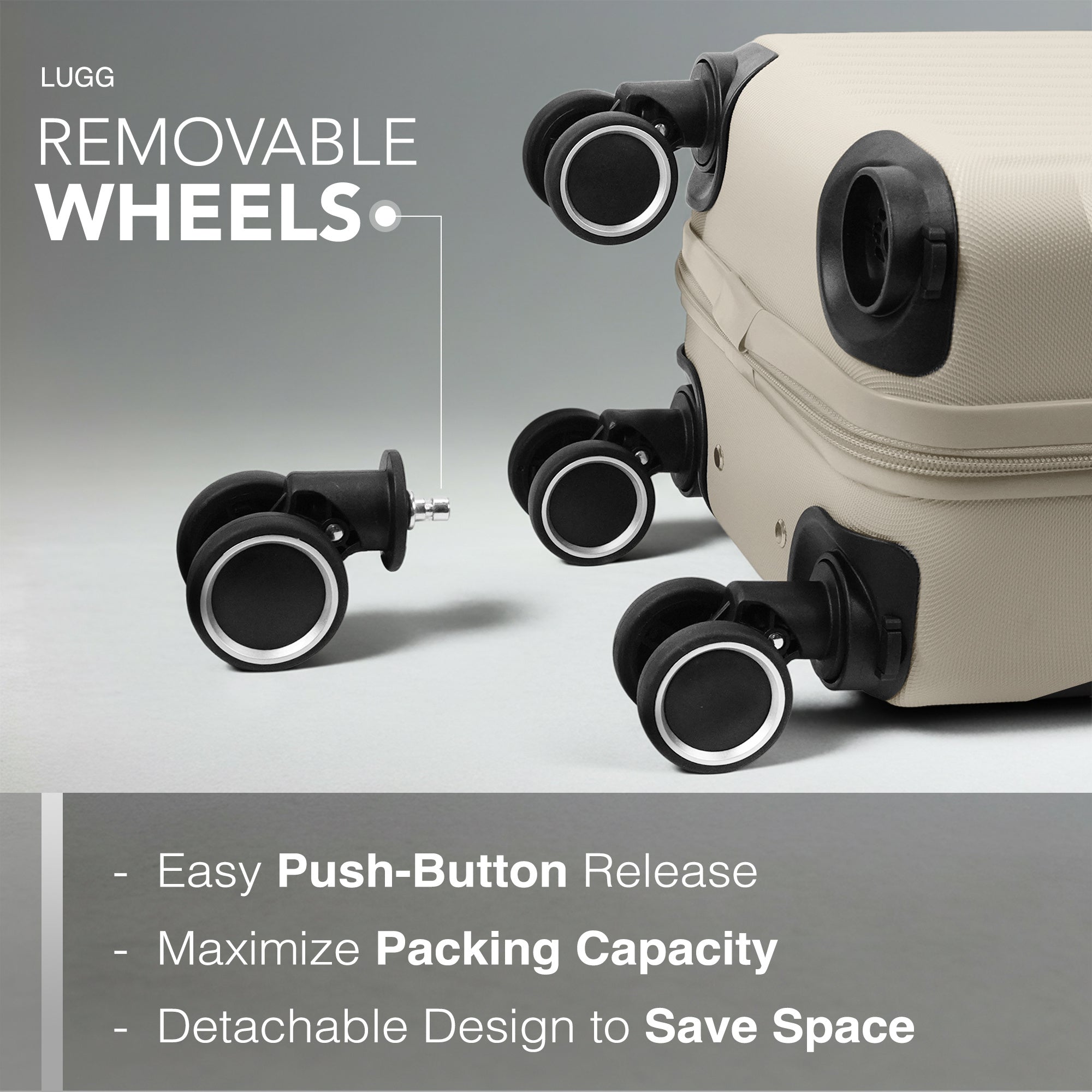 Travel Luggage with Spinner Wheels, 40x30x20cm - product gallery image 6