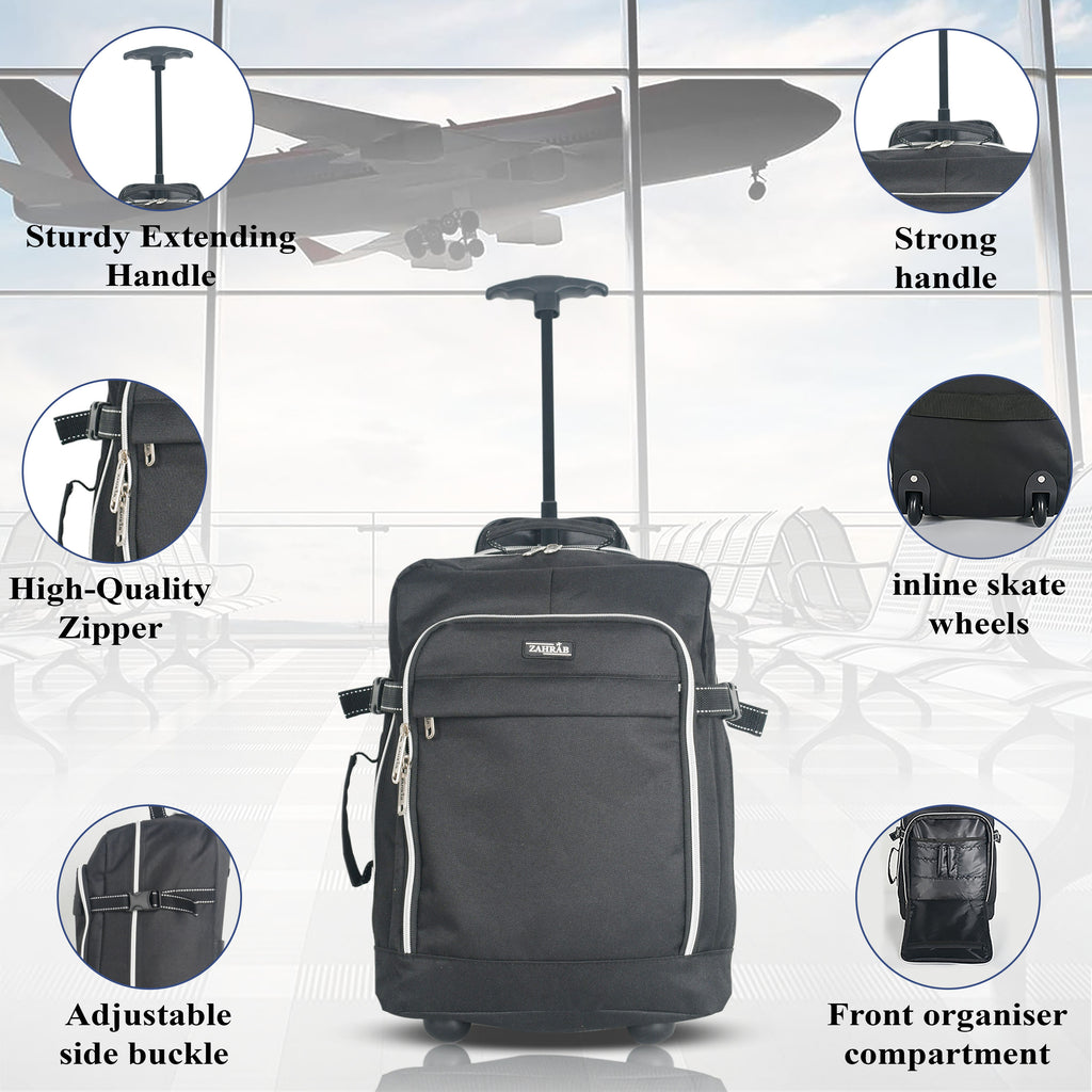 Travel Luggage with Underseat Trolley Cabin Bag 40x30x20cm Nylon - product gallery image 2