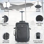 Travel Luggage with Underseat Trolley Cabin Bag 40x30x20cm Nylon - product gallery image 2