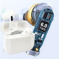 True Wireless Earbud with Fashion White (1 pair of in-ear headphones + charging case + - Fashion White (1 pair of in-ear headphones + charging case + data cable) option