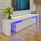 TV Stand with 160cm, 50kg, LED Unit Cabinet White High Gloss
