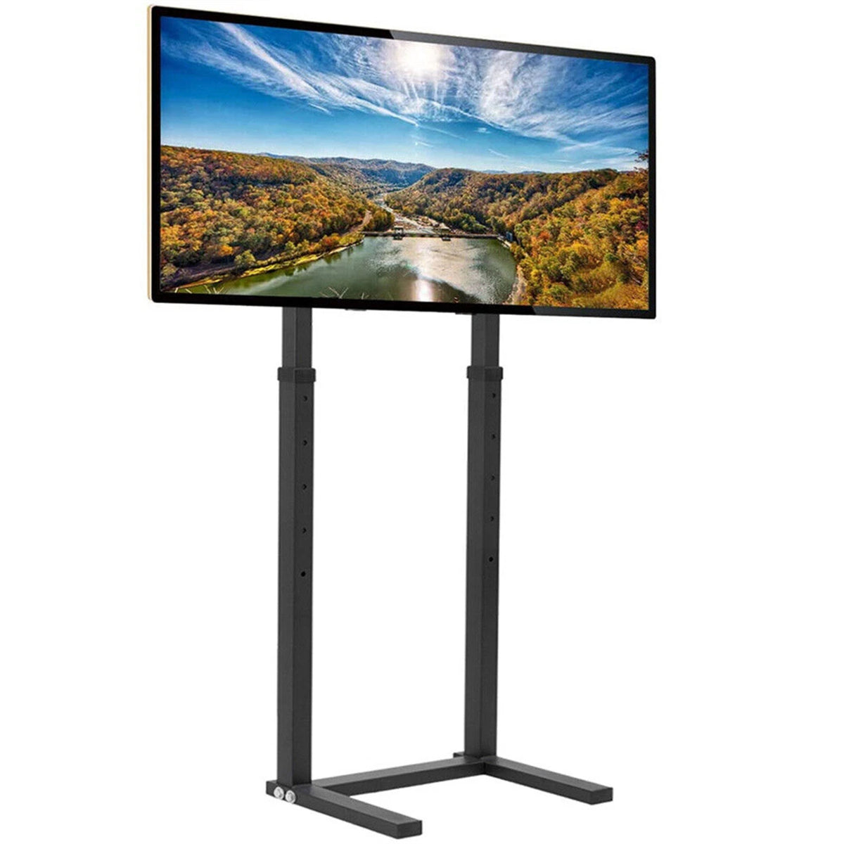 TV Stand with Adjustable Height, Easy Assembly, Freestanding - Black option