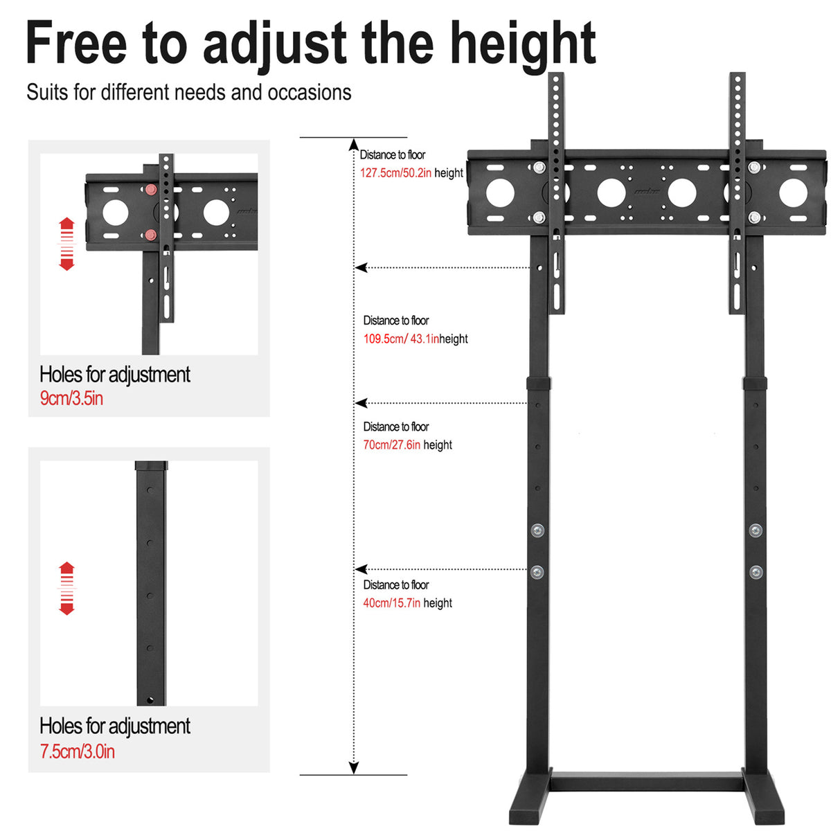 TV Stand with Adjustable Height, Easy Assembly, Freestanding - product gallery image 11