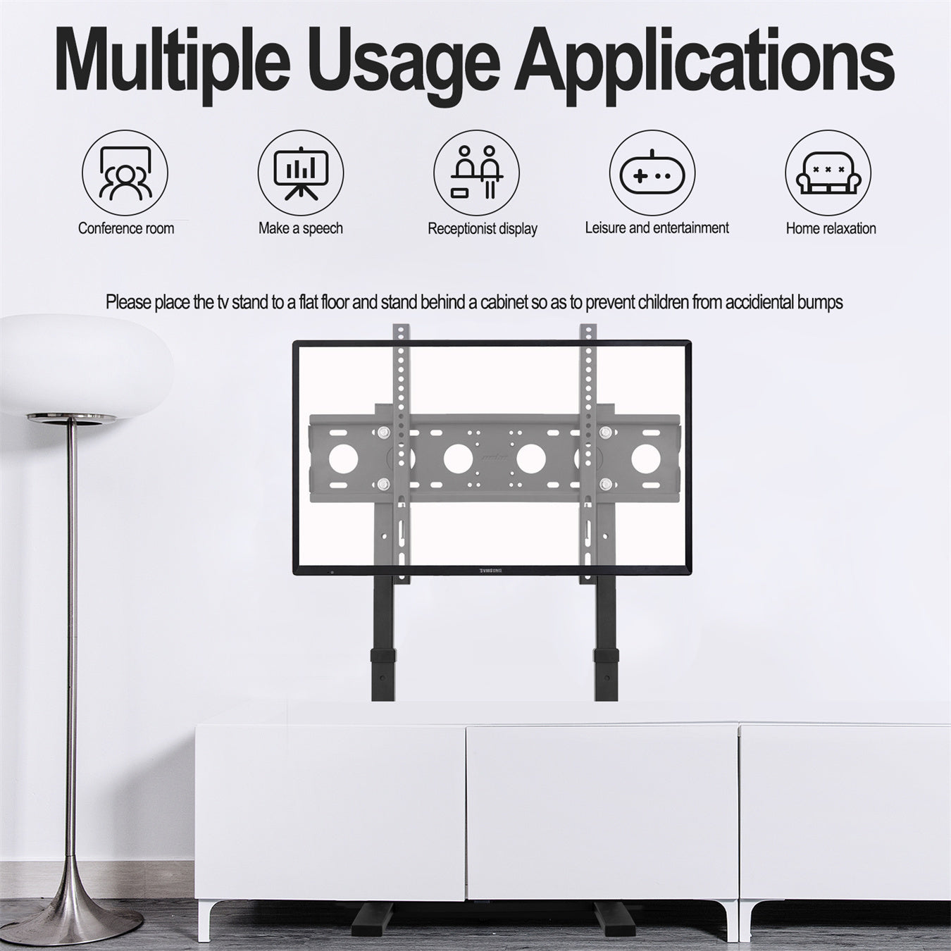 TV Stand with Adjustable Height, Easy Assembly, Freestanding - product gallery image 15