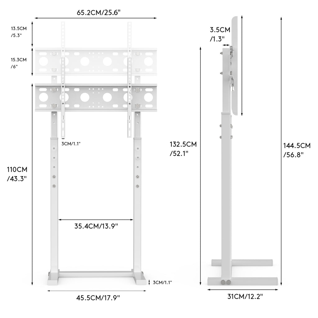 TV Stand with Adjustable Height, Easy Assembly, Freestanding - product gallery image 4