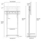 TV Stand with Adjustable Height, Easy Assembly, Freestanding - product gallery image 4