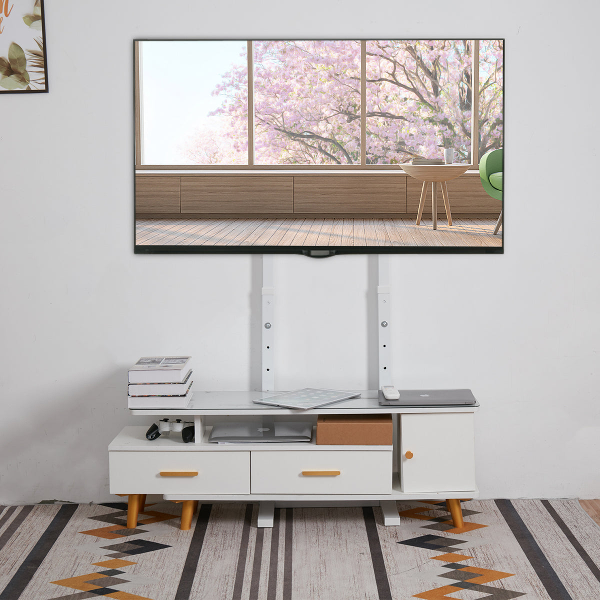 TV Stand with Adjustable Height, Easy Assembly, Freestanding - product gallery image 5