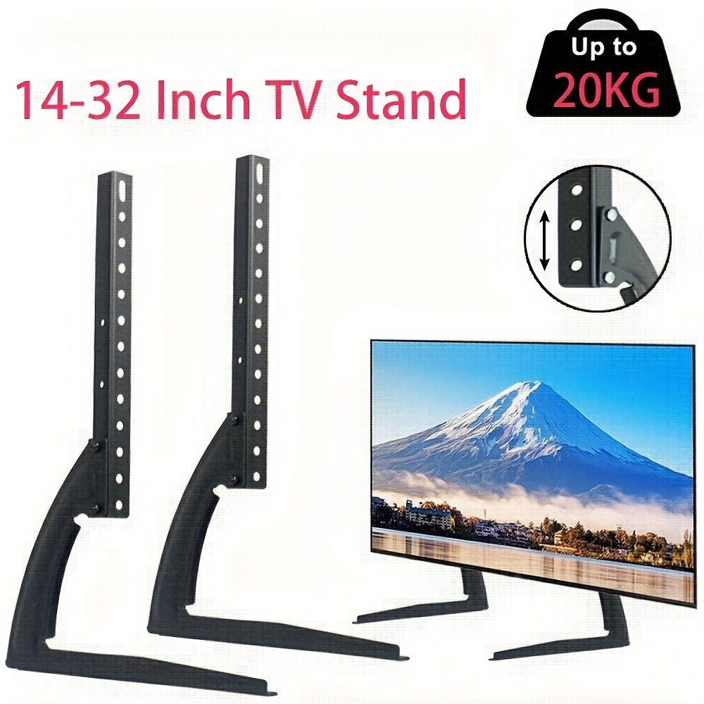 TV Stand with Adjustable Height, Non-Slip, Easy Assembly, Metal - 35.56-81.28 cm option