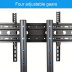 TV Stand with Adjustable Height, Wheels, 160cm, 50kg, Metal - product gallery image 3