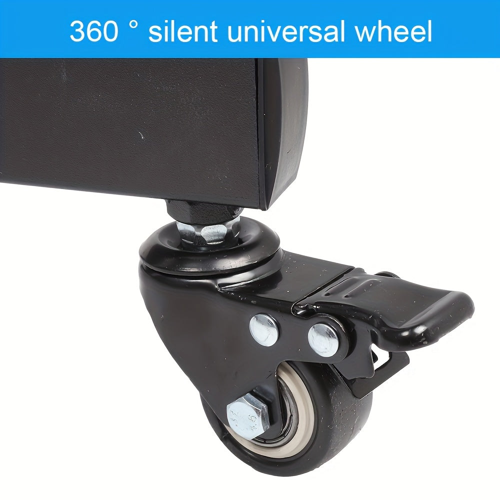 TV Stand with Adjustable Height, Wheels, 160cm, 50kg, Metal - product gallery image 4