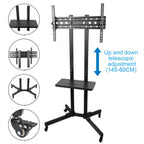 TV Stands & Mount with Adjustable Height, Wheels, Lockable - product gallery image 2