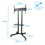 TV Stands & Mount with Adjustable Height, Wheels, Lockable - product gallery image 3