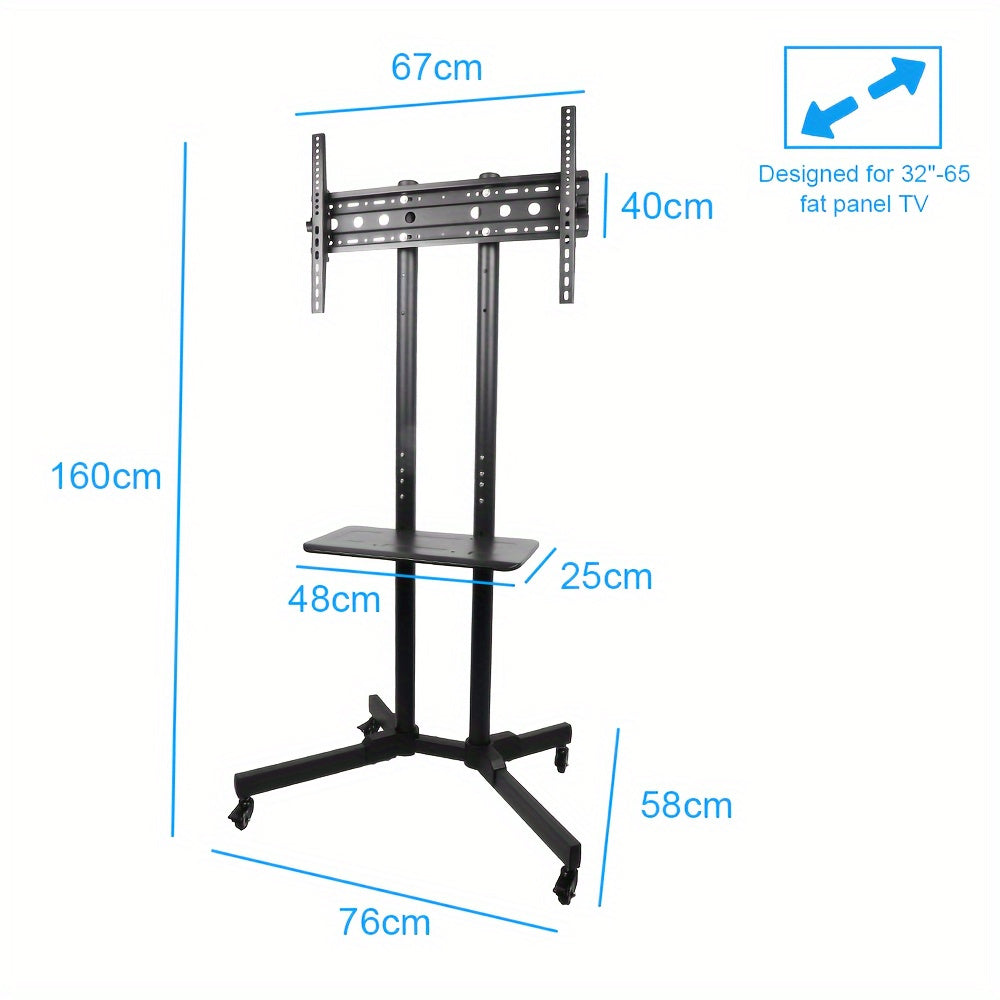 TV Stands & Mount with Adjustable Height, Wheels, Lockable - product gallery image 3