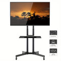 TV Stands & Mount with Adjustable Height, Wheels, Lockable
