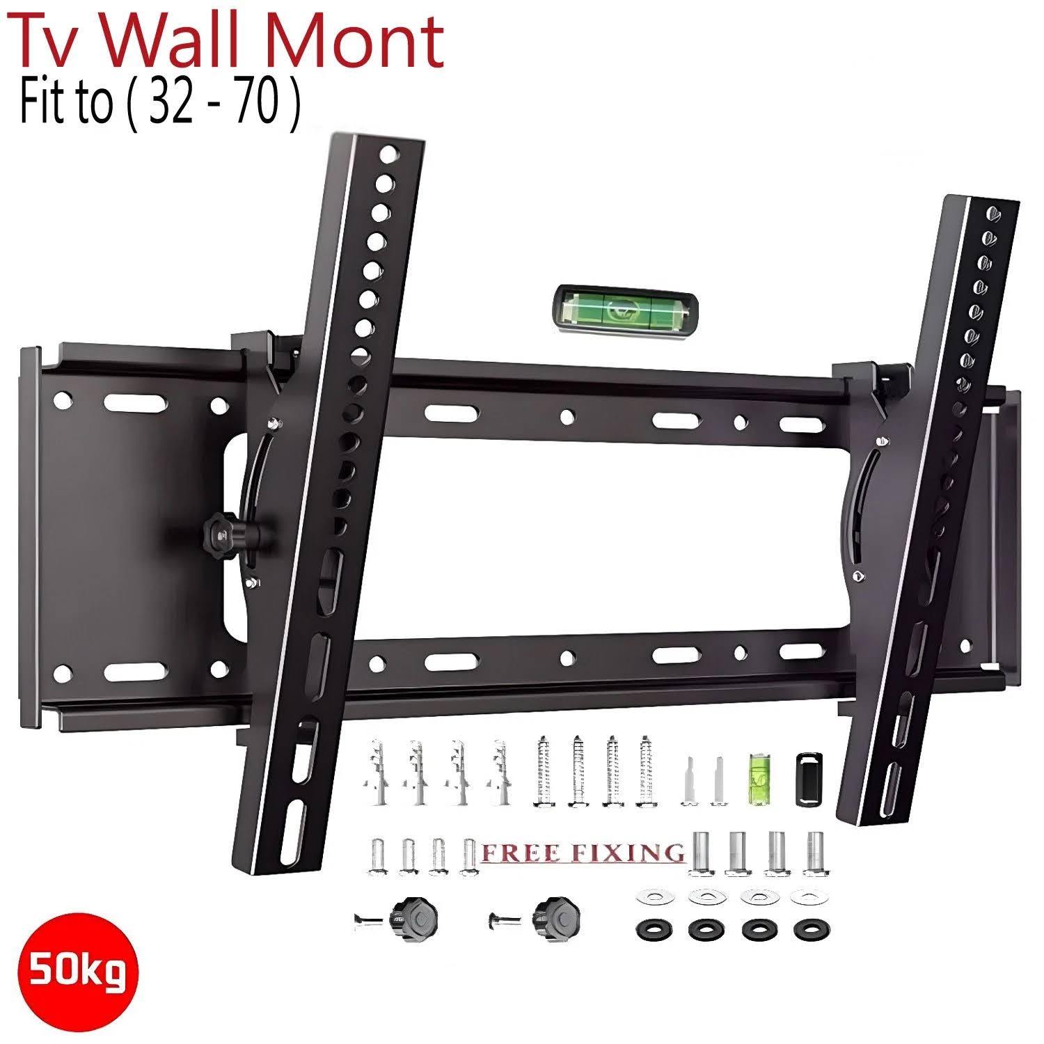 TV Wall Bracket with Space-Saving, Full Motion 32–70 Inch TVs Tilt