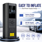 Tyre Inflator with Rechargeable, Portable 150PSI USB Rechargeable 3000mAh - product gallery image 2