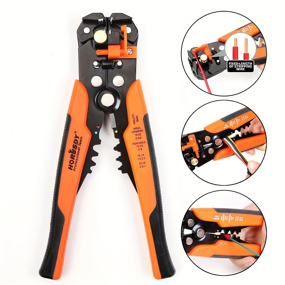 Ultimate Automatic Wire Stripper with Wheels, Plastic, Self-Adjusting Wire Stripper