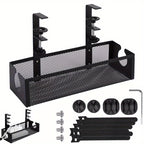 Under Desk Cable Management Tray, No with Space-Saving, Carbon Steel - product gallery image 4