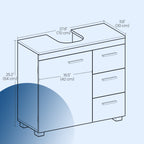 Under Sink Bathroom Cabinet with Adjustable Height, Easy Assembly - product gallery image 15