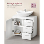 Under Sink Bathroom Cabinet with Adjustable Height, Easy Assembly - product gallery image 4