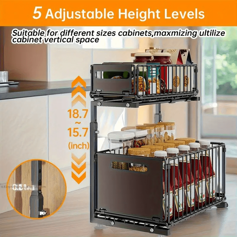 Under Sink Bathroom Cabinet with Foldable, Pull-Out, Freestanding - product gallery image 5