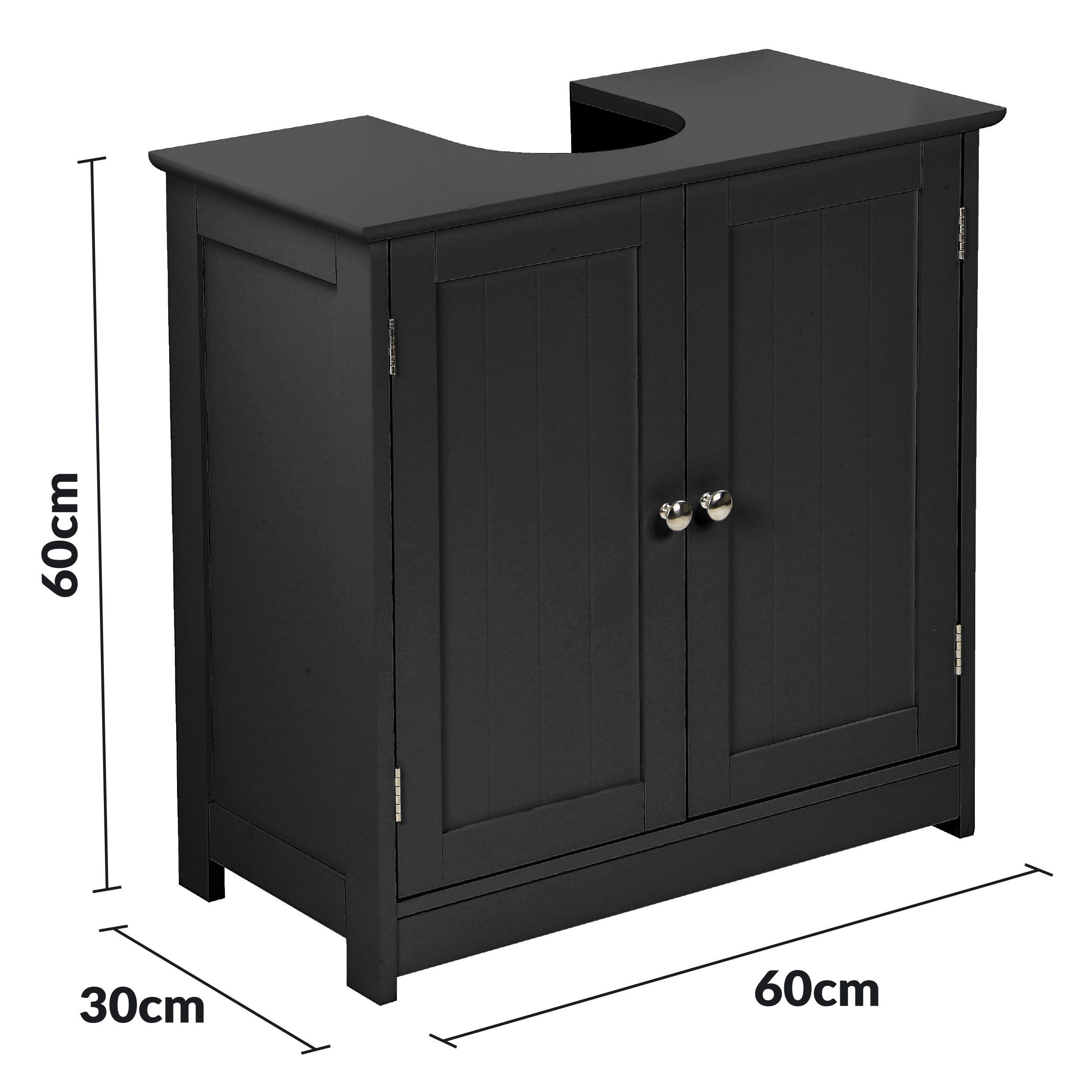 Under Sink Bathroom Cabinet with Freestanding, U-Shaped Cut-Out - product gallery image 21