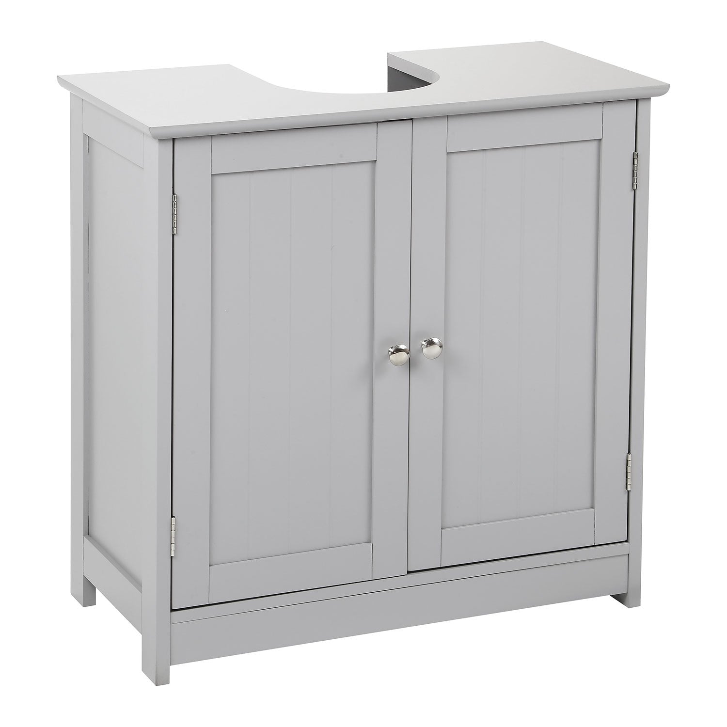 Under Sink Bathroom Cabinet with Freestanding, U-Shaped Cut-Out - Grey option
