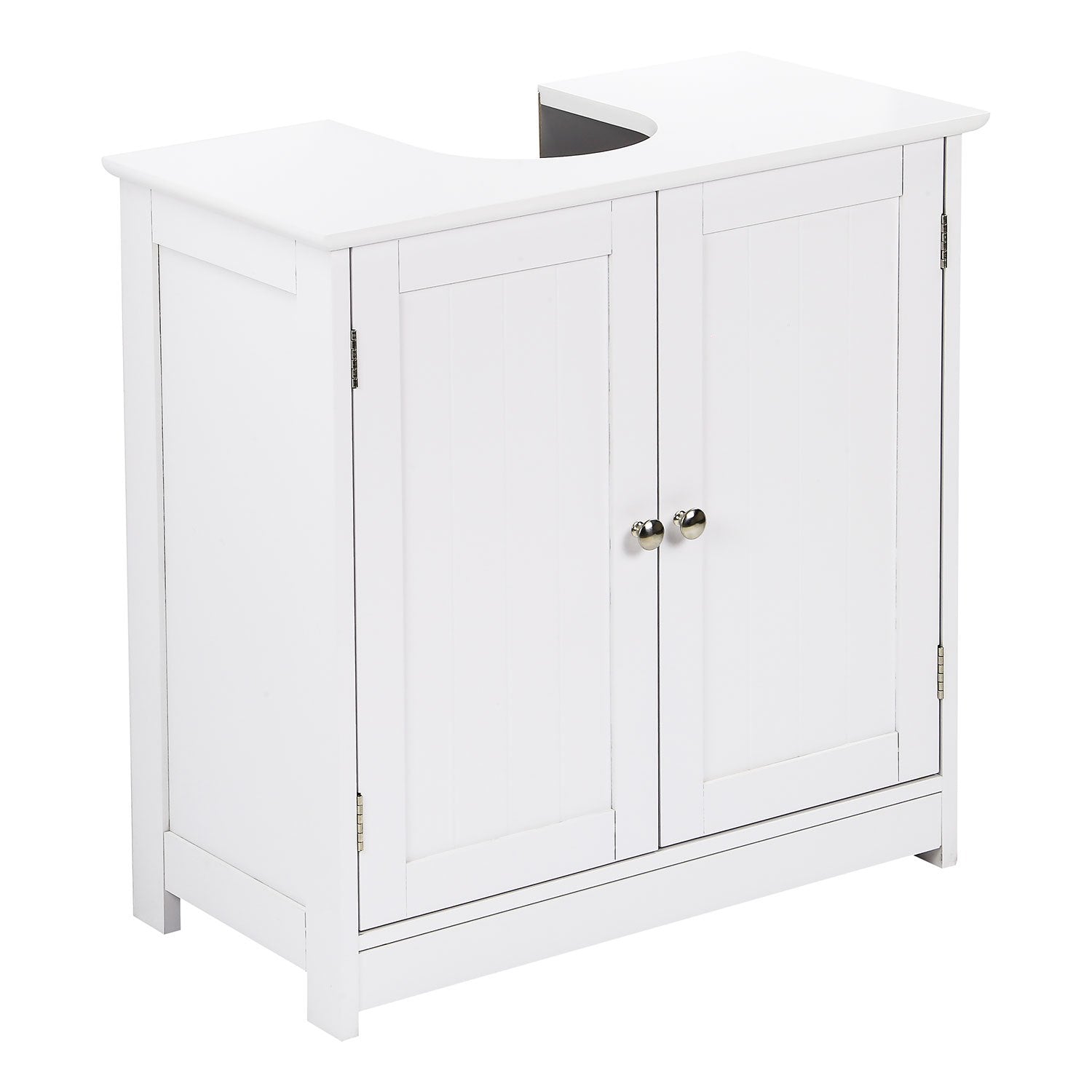 Under Sink Bathroom Cabinet with Freestanding, U-Shaped Cut-Out