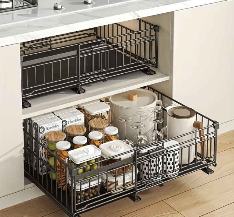 Under Sink Bathroom Cabinet with Pull-Out, 50cm, 2 Pack - product gallery image 9